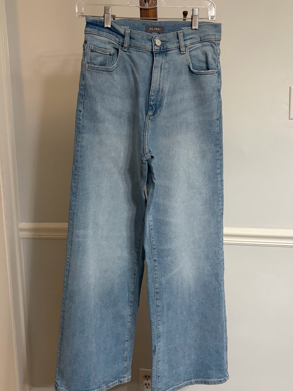 DL1961 Light Wash Bootcut Jeans - Pale Blue